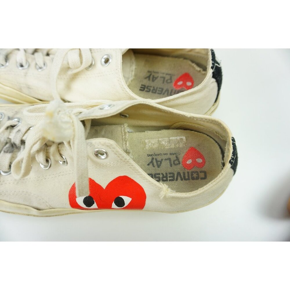 Converse Comme des Garcons Play Low Canvas Shoes Size 10 Men's - Picture 7 of 9